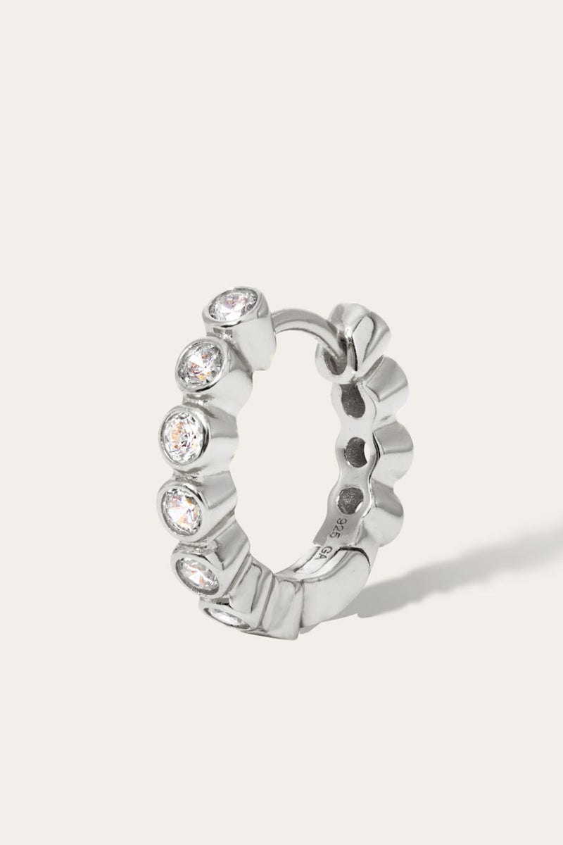 Lola 11 mm sterling silver huggie