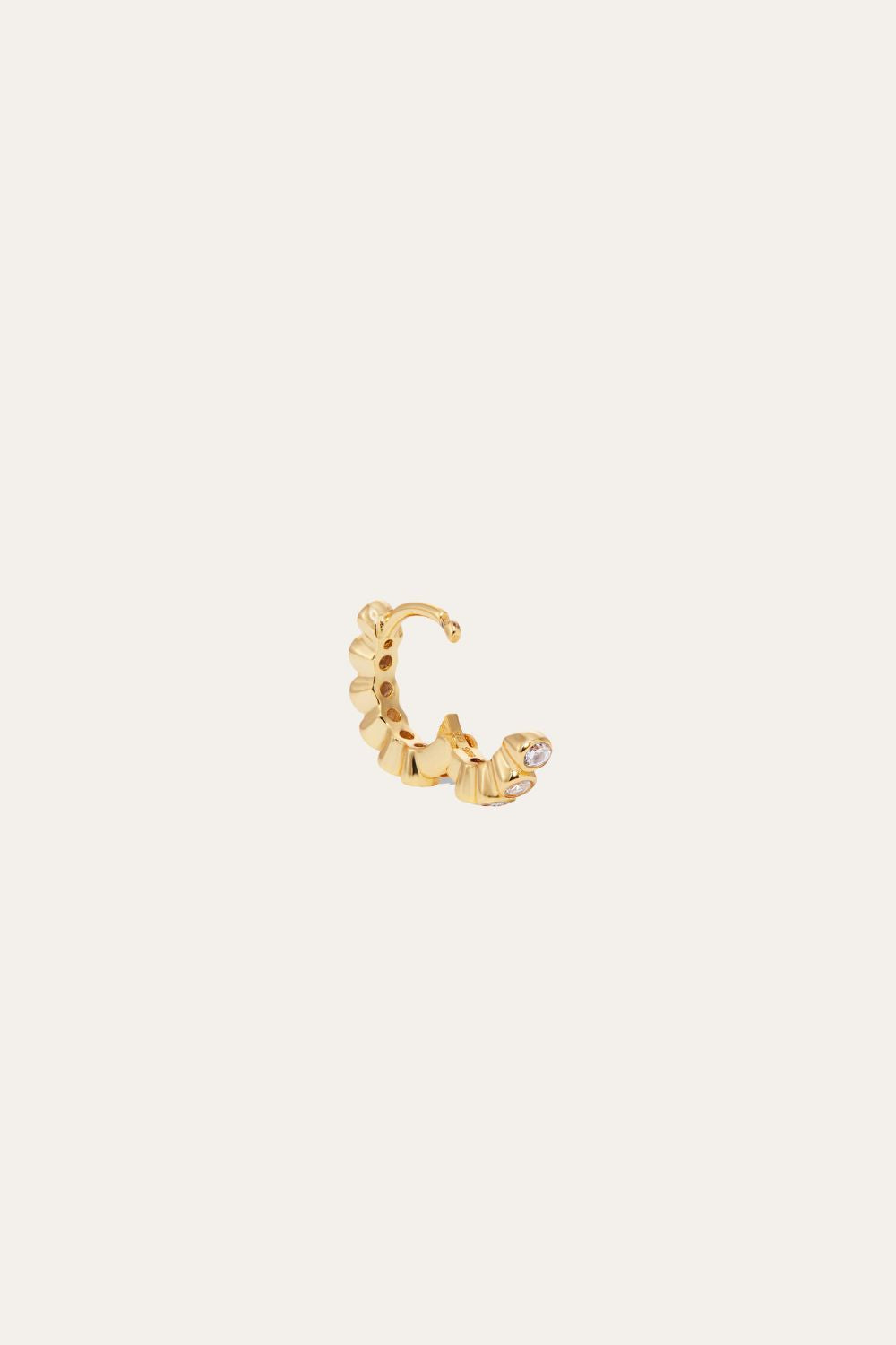 Lola 8 mm gold vermeil huggie