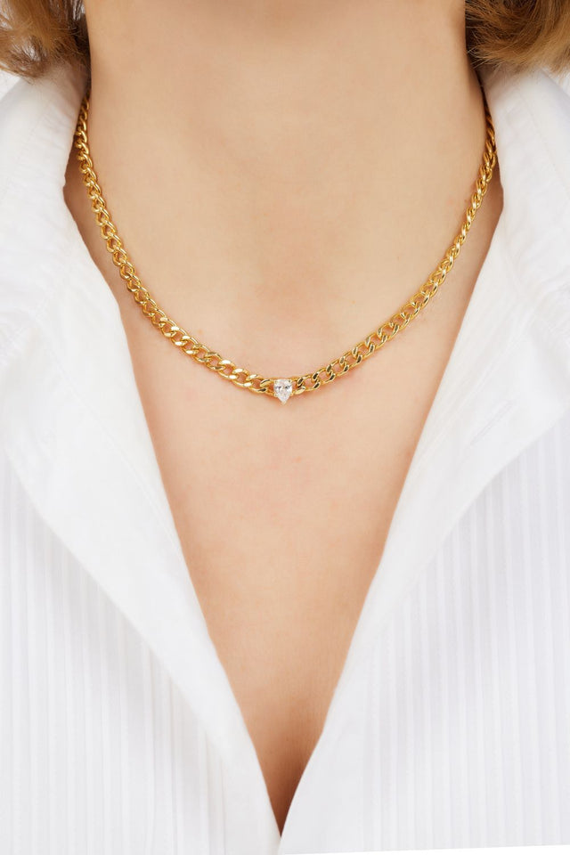 Catena Celeste gold plated necklace