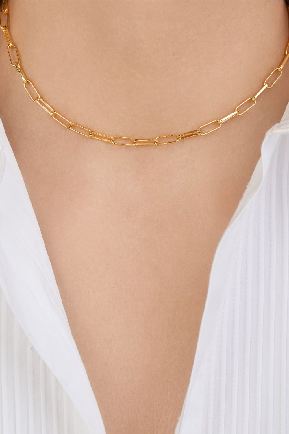 Large link chain gold plated