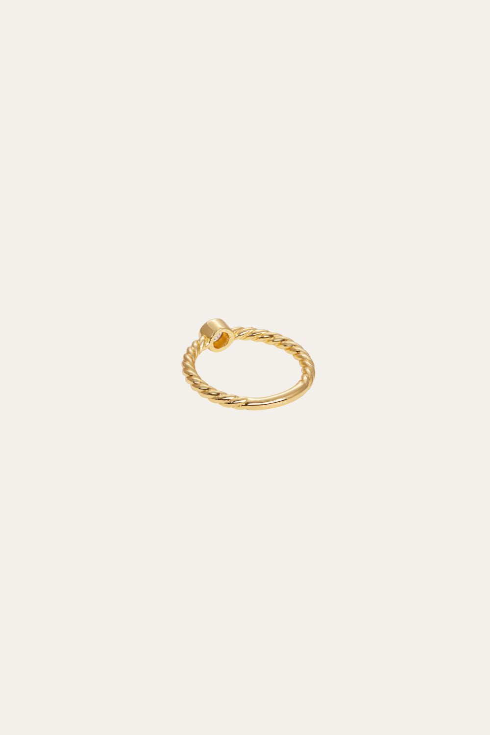 Speira round cz gold vermeil ring