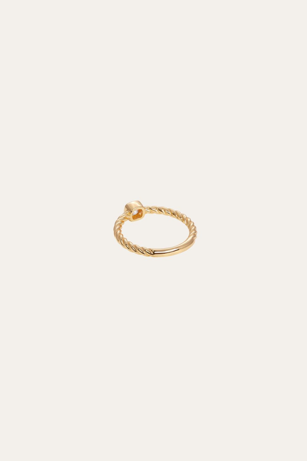 Speira square cz gold vermeil ring