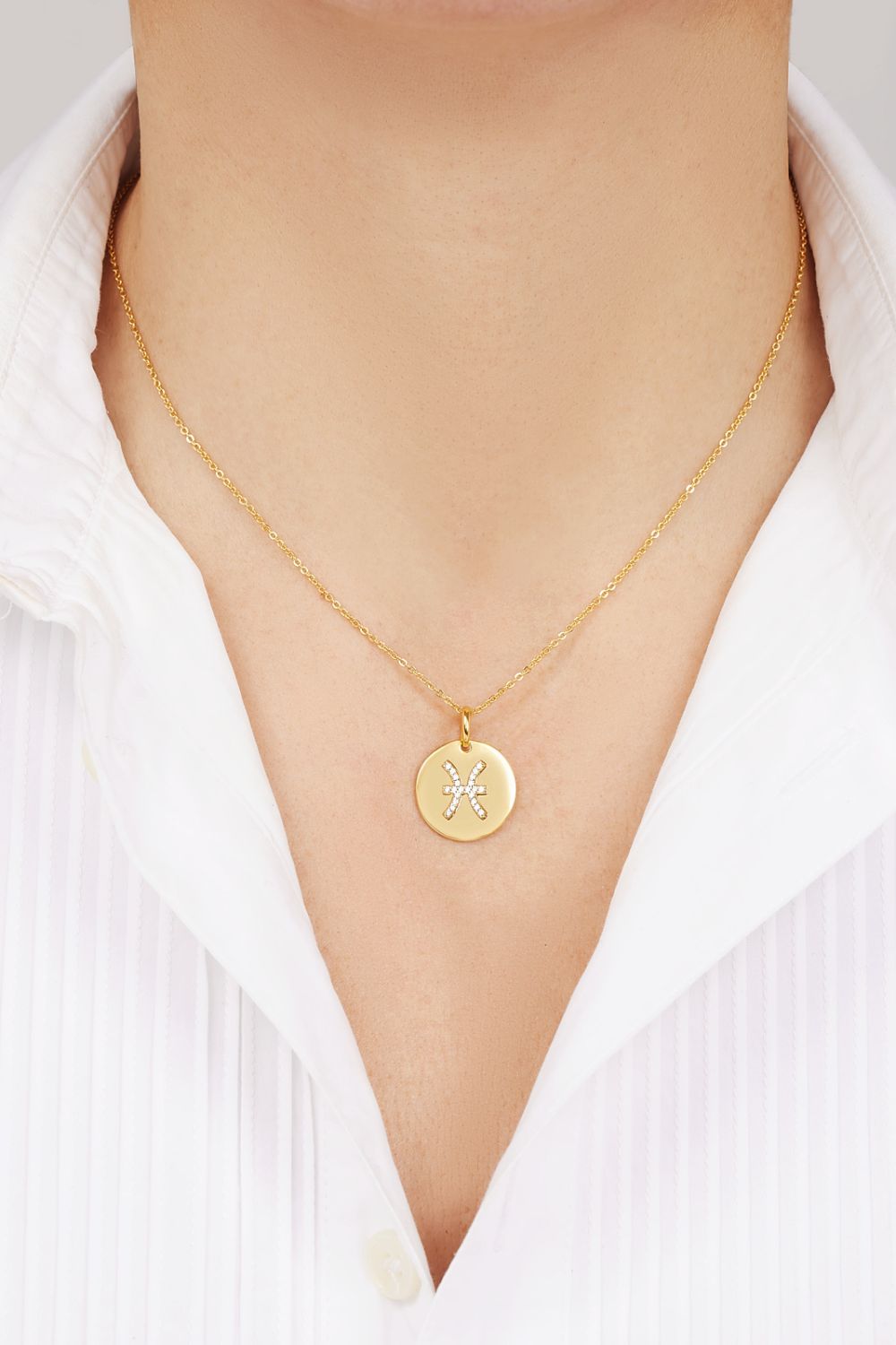 Pisces gold vermeil necklace