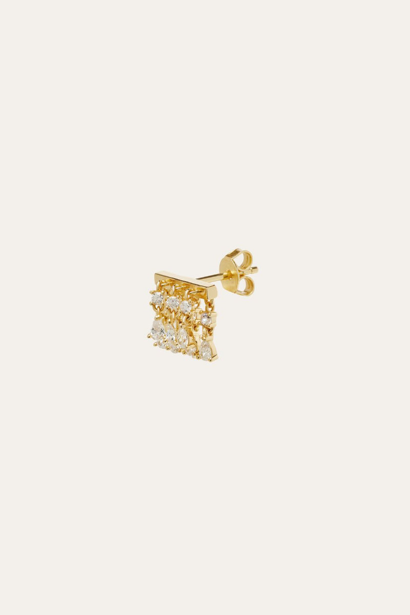Charlie gold vermeil stud bar earring