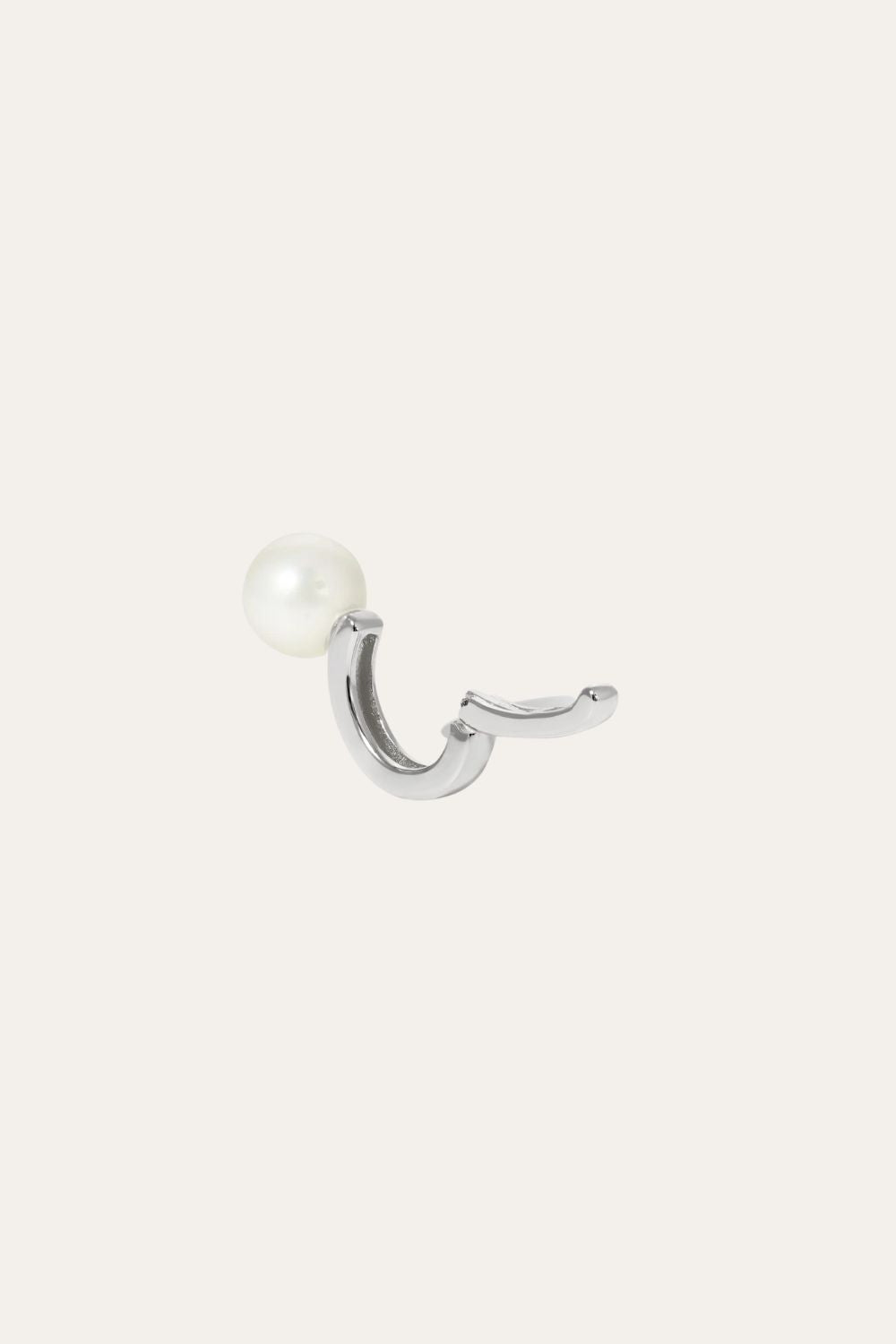 Pearl sterling silver ear cuff