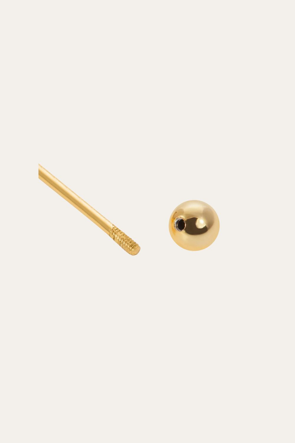 Freya gold vermeil stud earring (ball screw)