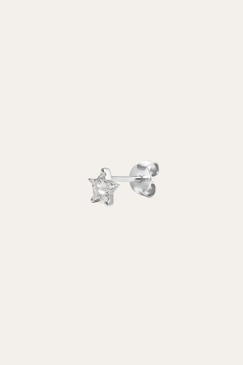 Star sterling silver stud