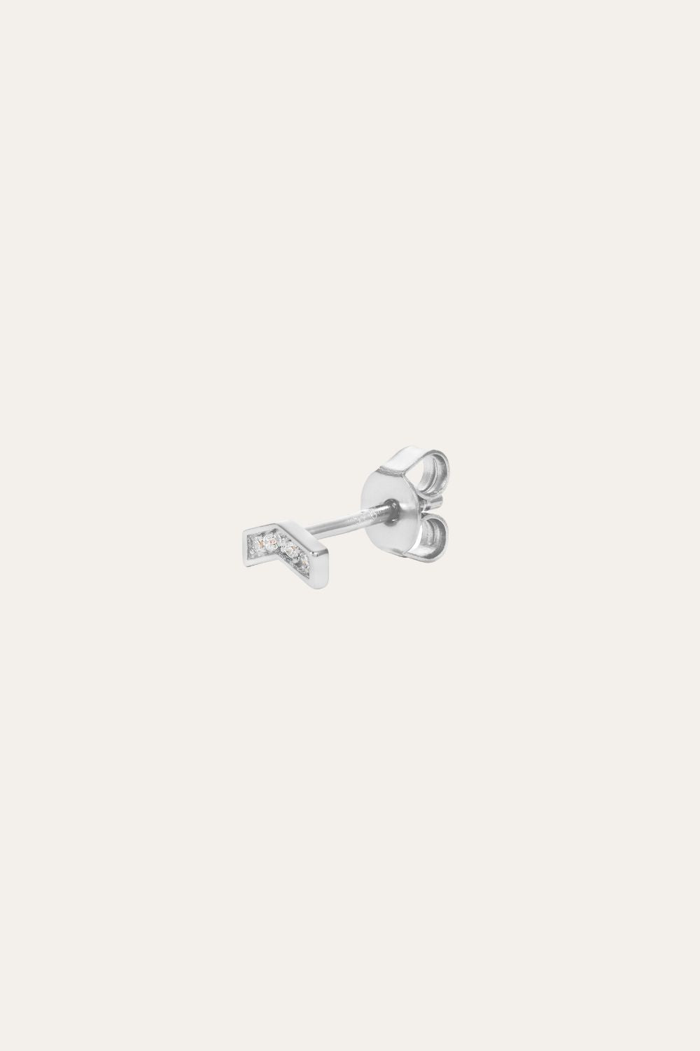 Chevron sterling silver stud
