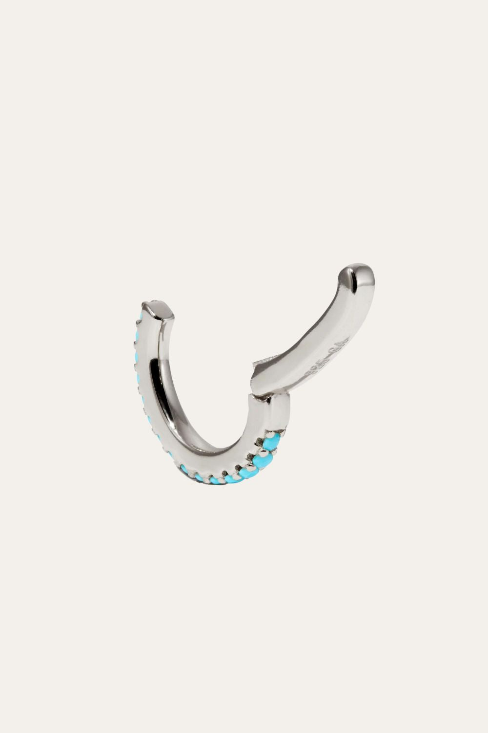 Medium sterling silver turquoise earcuff