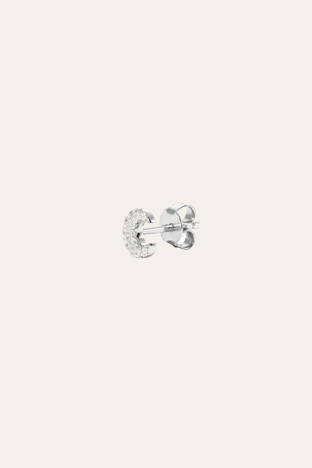 Moon sterling silver stud