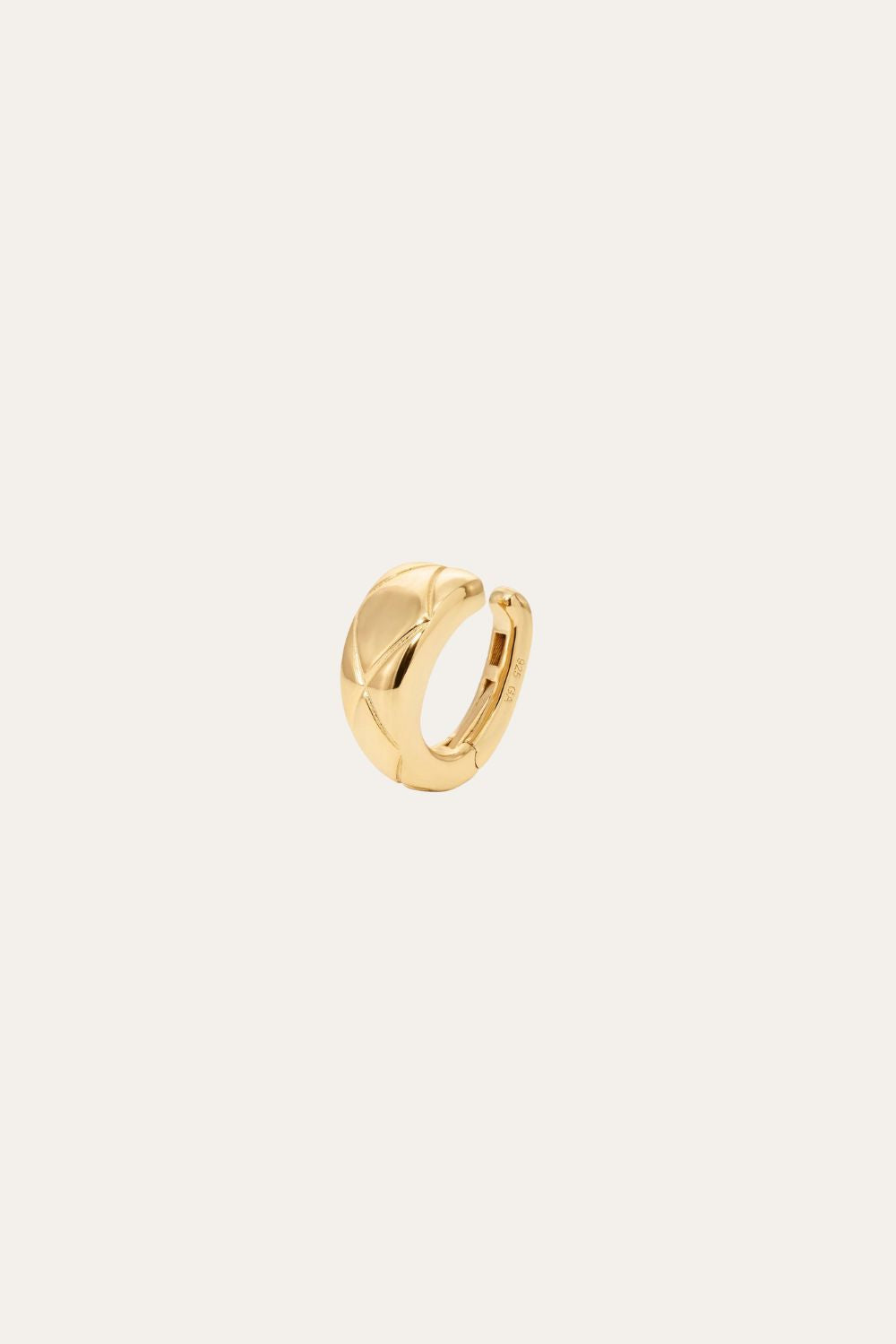 Waffle gold vermeil ear cuff