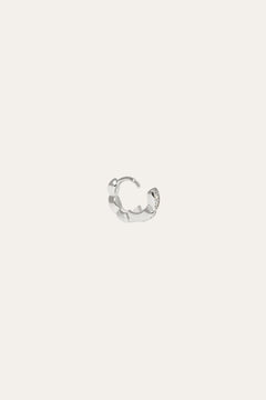 Tasha 8.5 mm sterling silver huggie