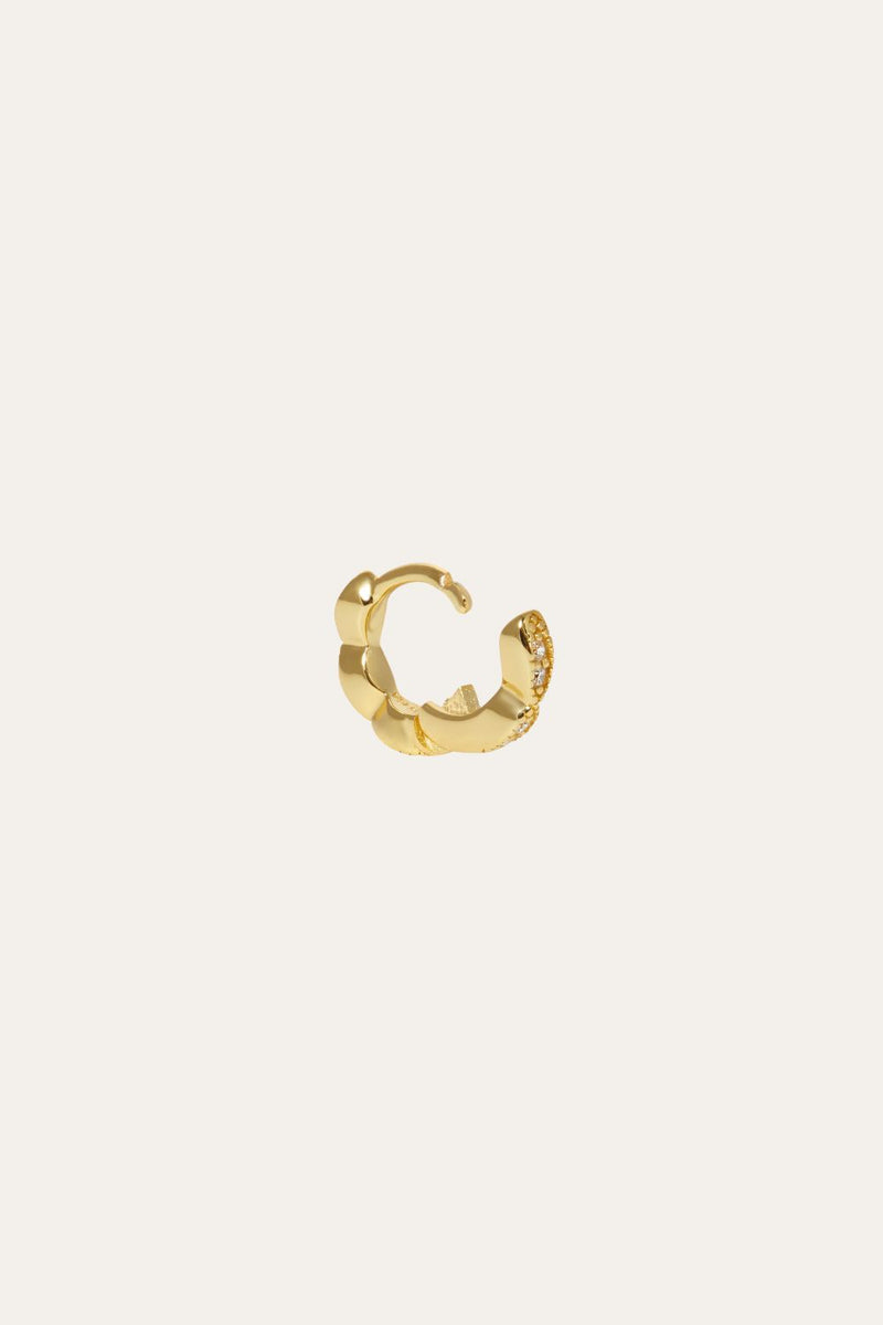 Tasha 6.5 mm gold vermeil huggie