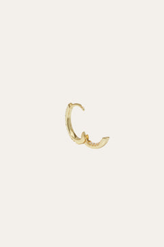 Oval gold vermeil huggie