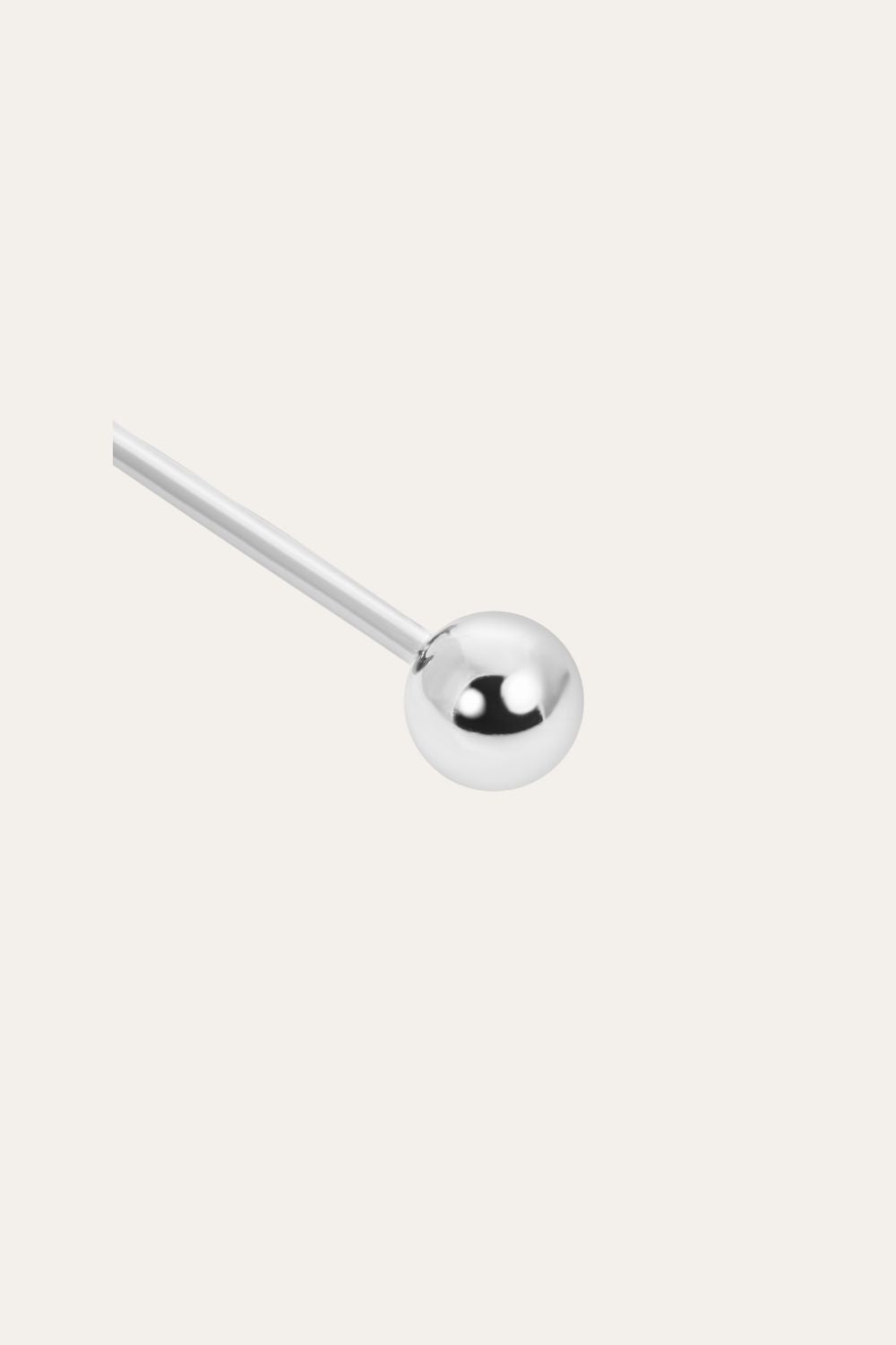 Chevron sterling silver stud (ball screw)