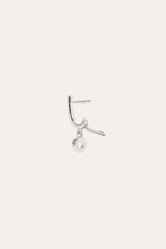 Hanging sun sterling silver earring