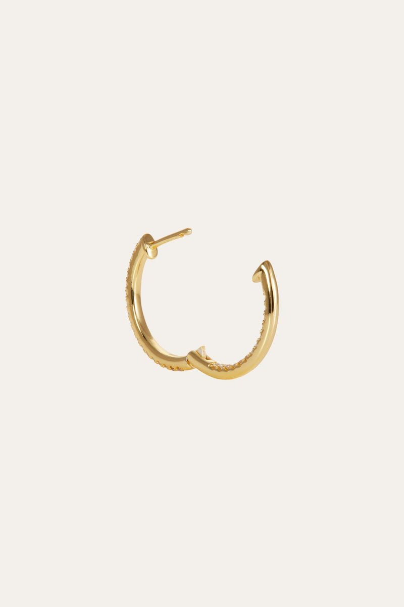 Inside-Out 18 mm gold vermeil hoop