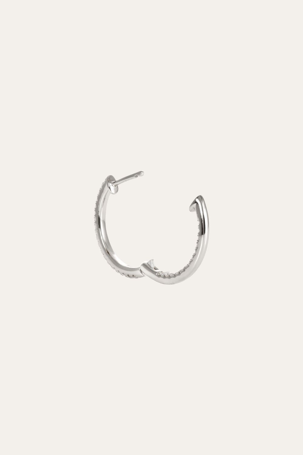 Inside-Out 18 mm sterling silver hoop