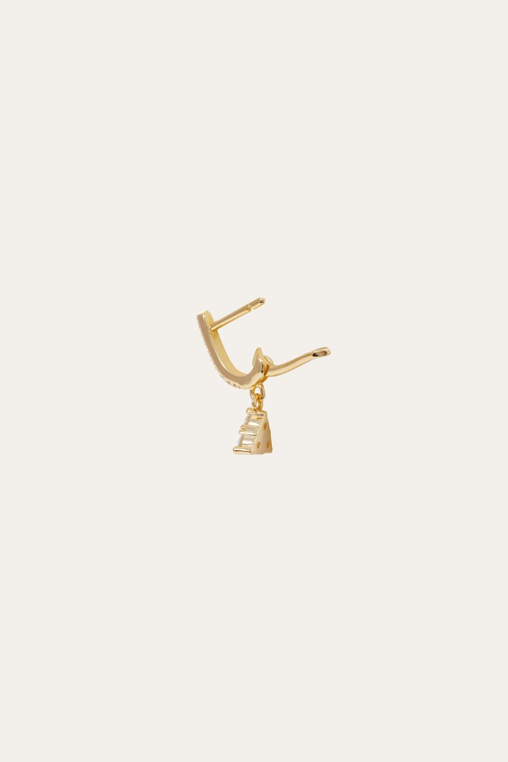 Hanging Trinity gold vermeil earring
