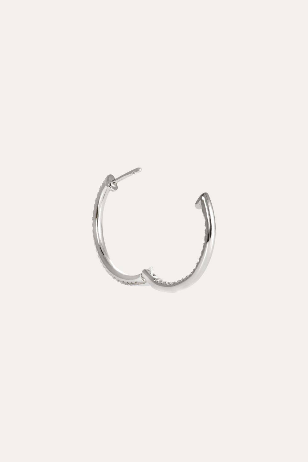 Inside-Out 22 mm sterling silver hoop