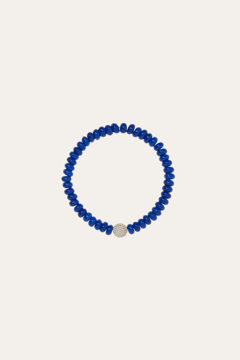 6,5 mm lapis bead bracelet