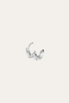 Tasha marquise 6.5mm sterling silver huggie
