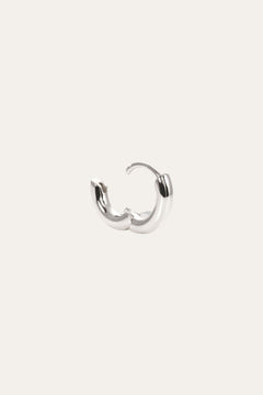 8,5 mm simple sterling silver huggie