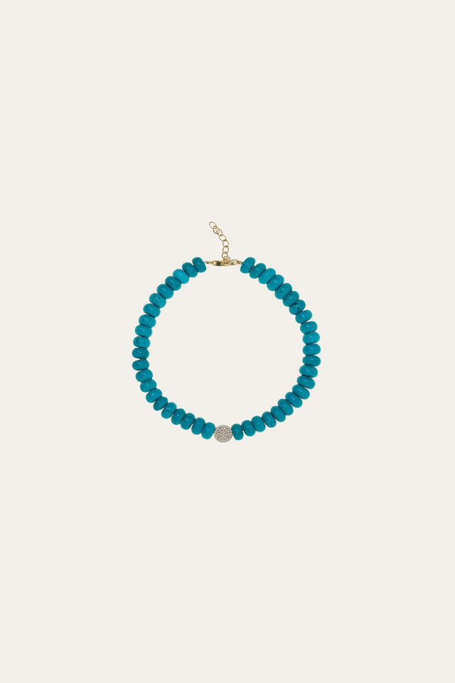 8,3 mm turquoise anklet