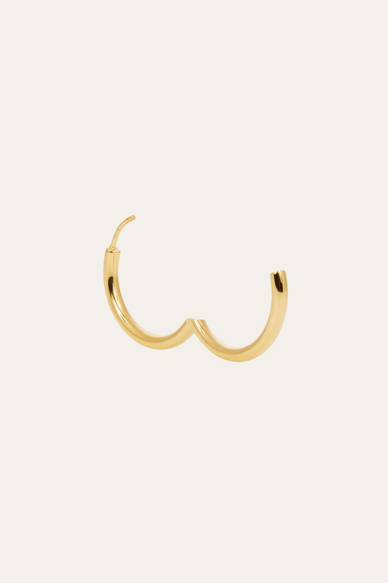 Simple 20 mm gold vermeil mini hoop