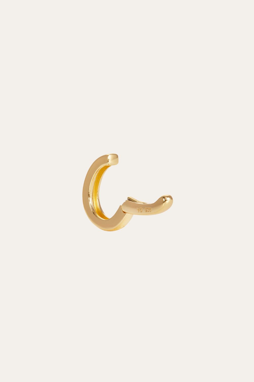 Simple gold vermeil large ear cuff