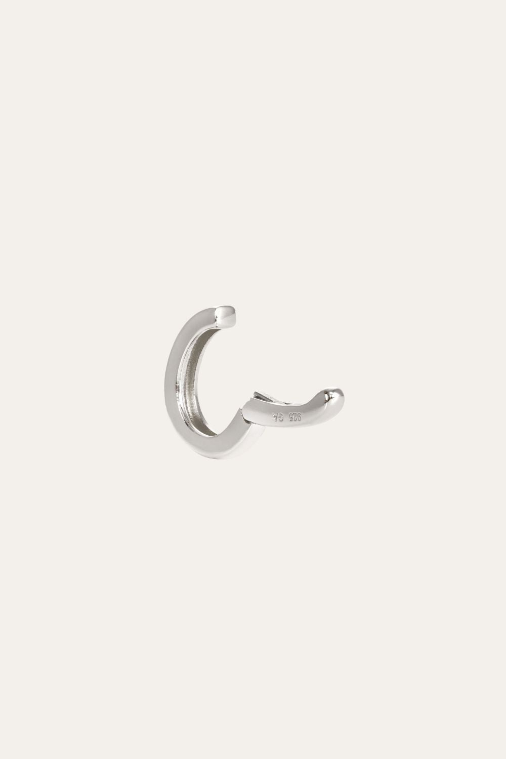 Simple sterling silver large ear cuff