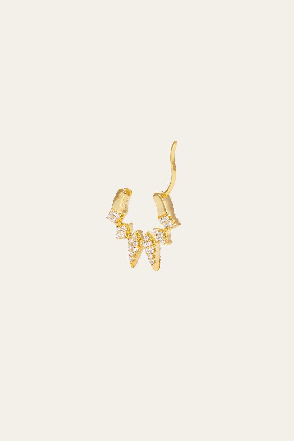 Ziggy gold vermeil huggie