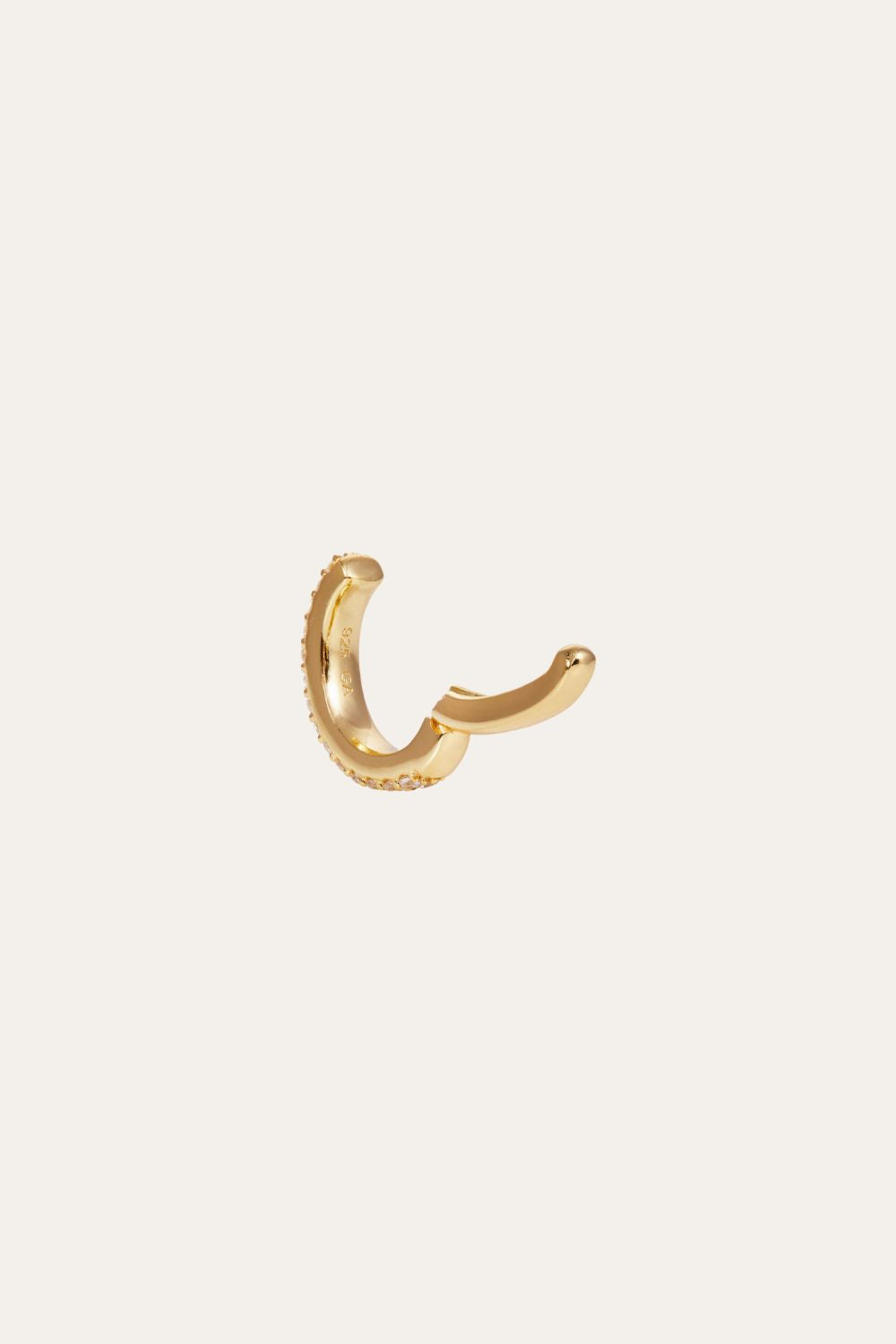 Two rows gold vermeil large ear cuff