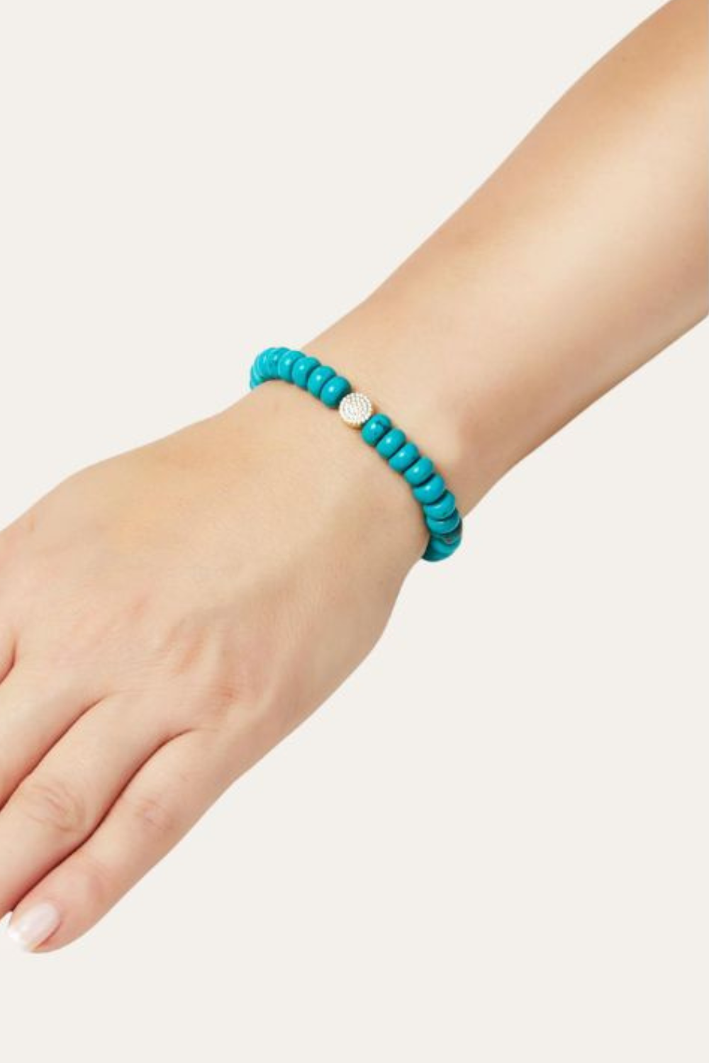 8,3 mm turquoise bead bracelet