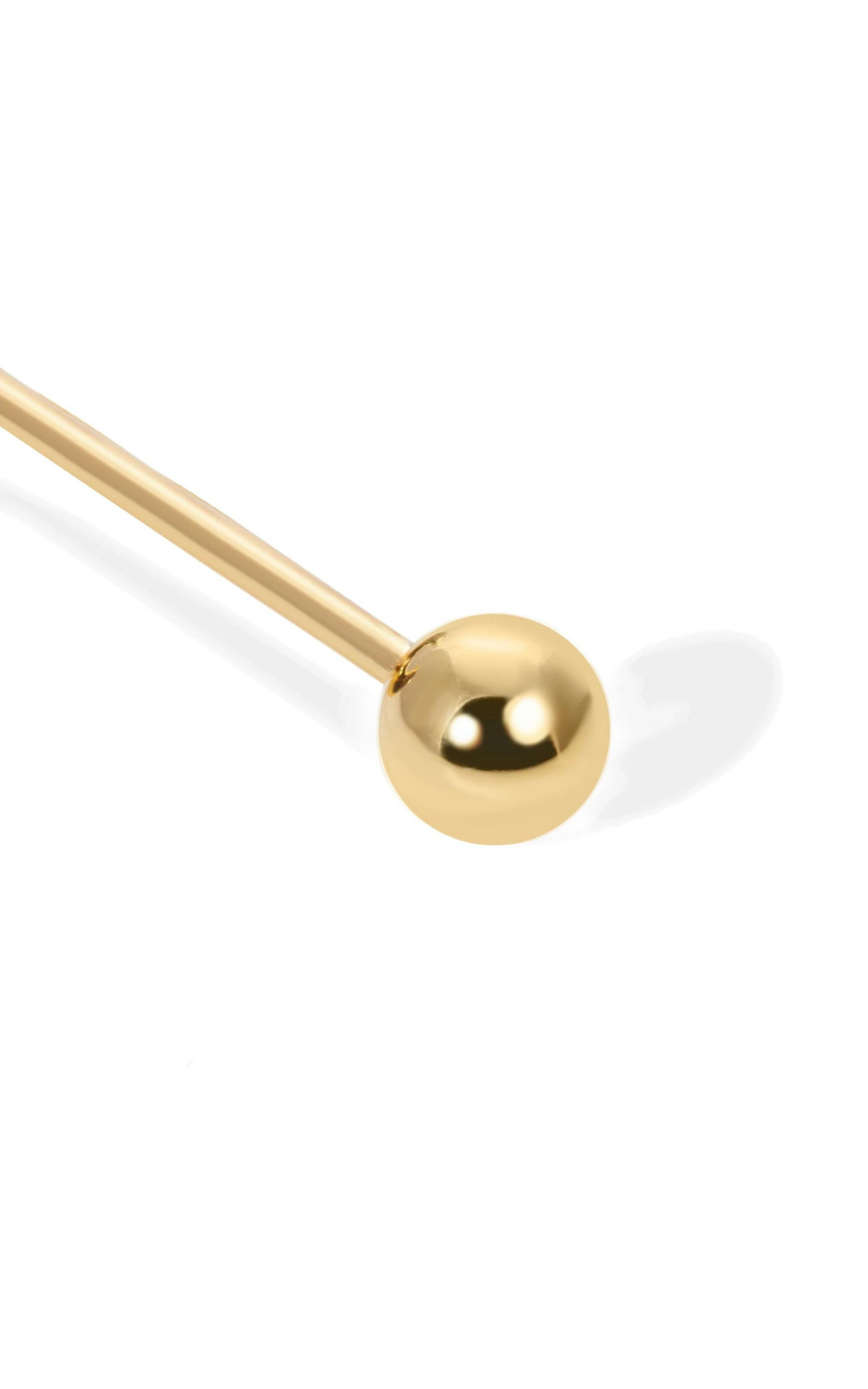 Small pyramid gold vermeil stud earring (ball screw)