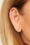 "True Love" double dot sterling silver stud earring (ball screw)