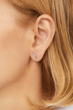 Bolt sterling silver stud