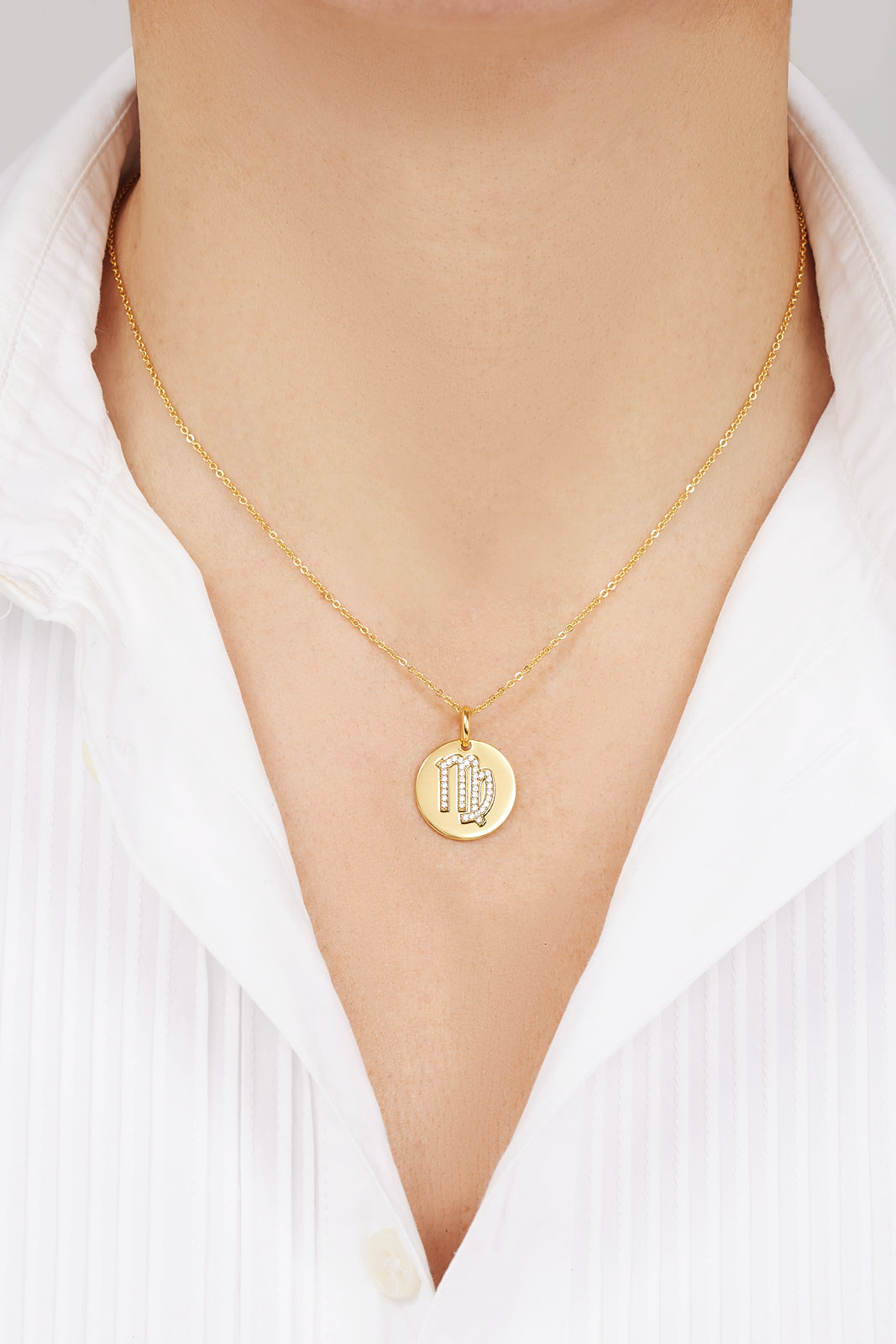Virgo gold vermeil necklace