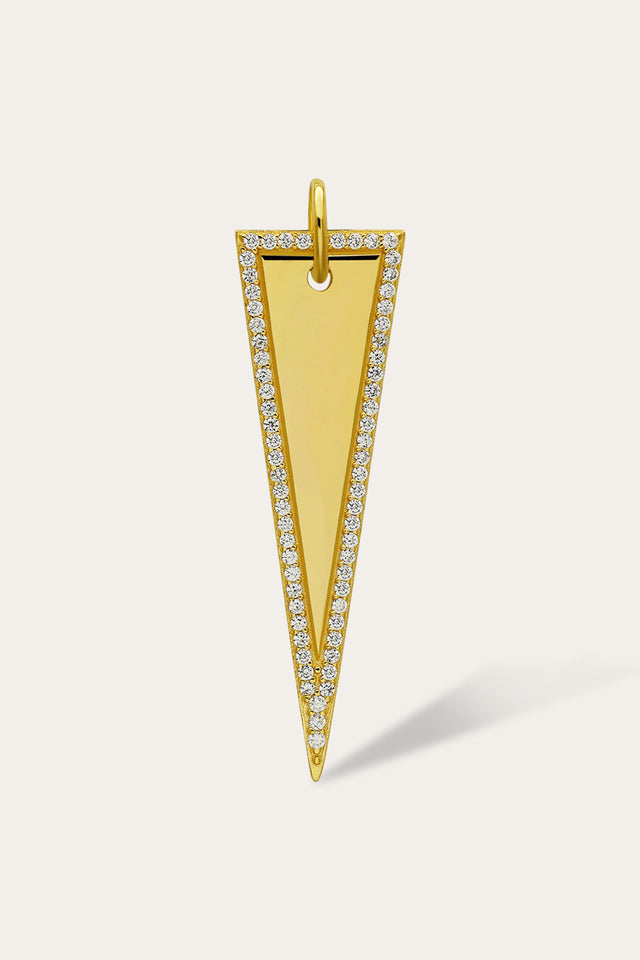 Medium triangle gold vermeil charm