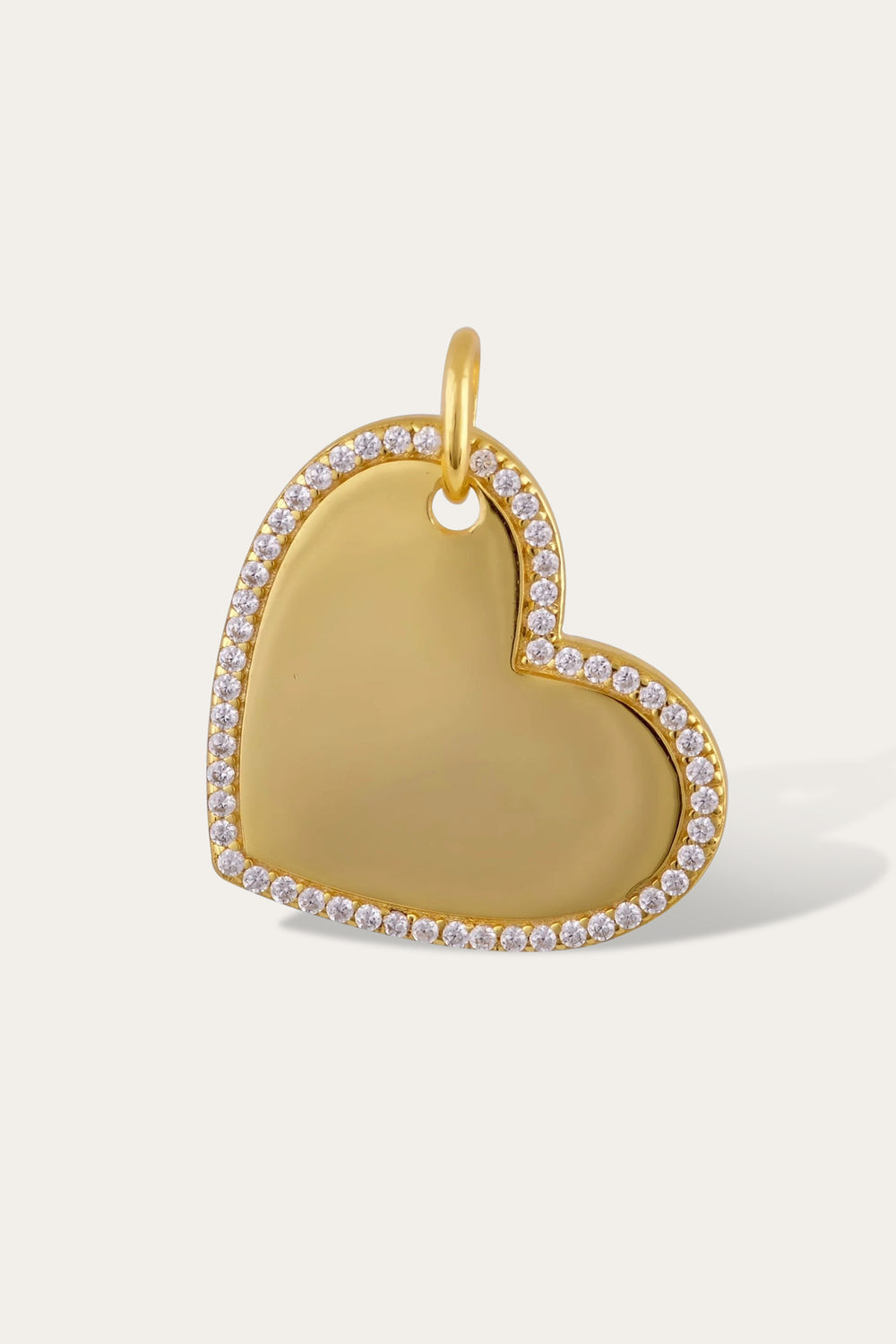 Mini heart gold plated tag charm